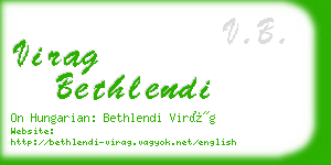 virag bethlendi business card